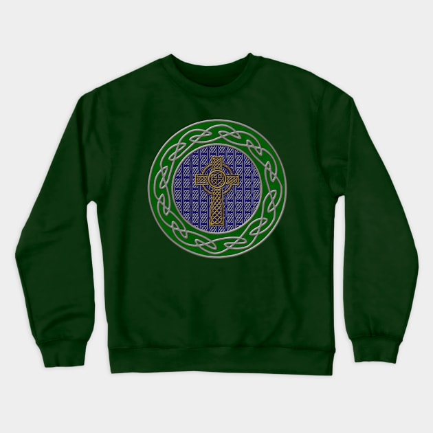 Celtic Cross Crewneck Sweatshirt by WickedFaery